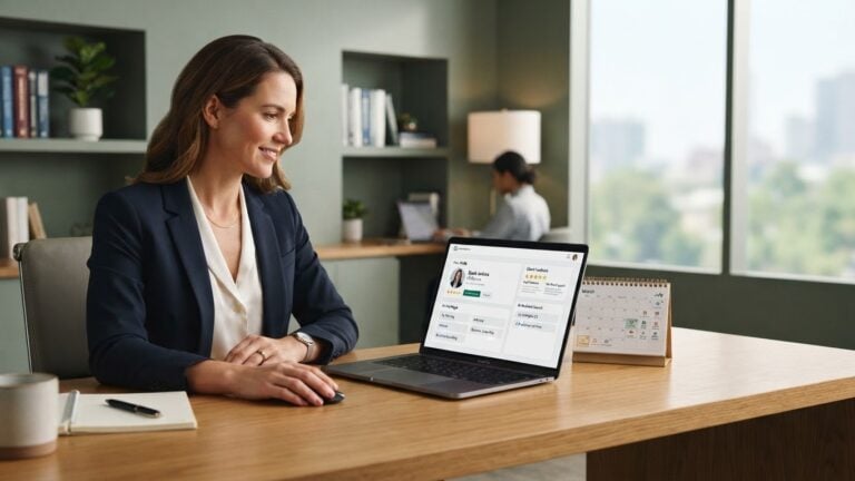 CPA revisando su visibilidad en línea durante todo el año en la búsqueda de Google, las reseñas, las páginas de servicios y la búsqueda con IA fuera de la temporada de impuestos.